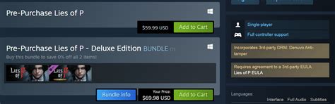 Lies of P added Denuvo 3 days from release : r/CrackWatch .